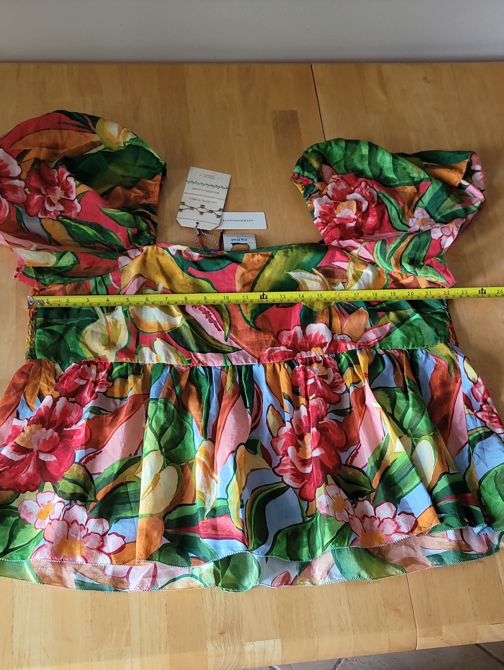 Farm Rio x Anthropologie Tie-Front Printed Blouse - Picture 6 of 12